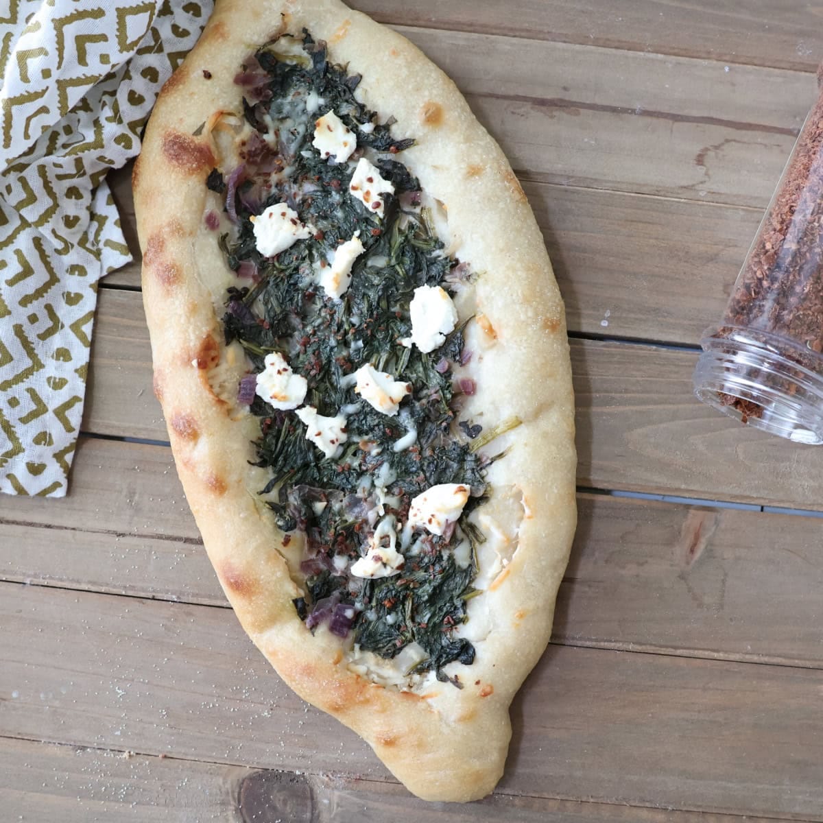 Spinach pide