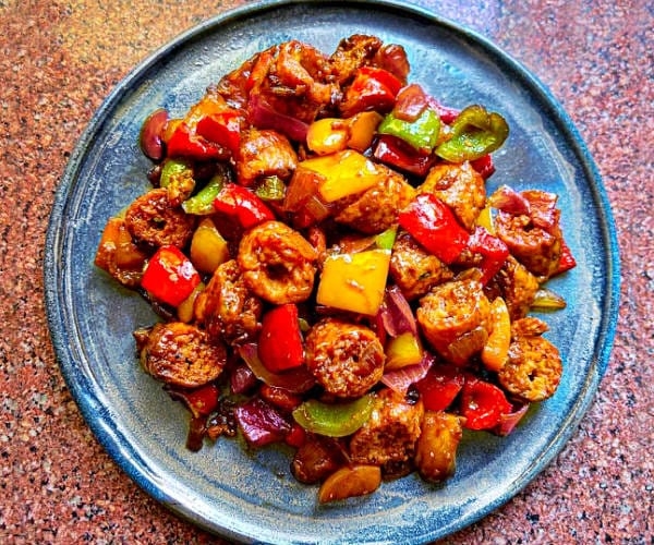 quick stir fry chili chicken seekh kebab recipe