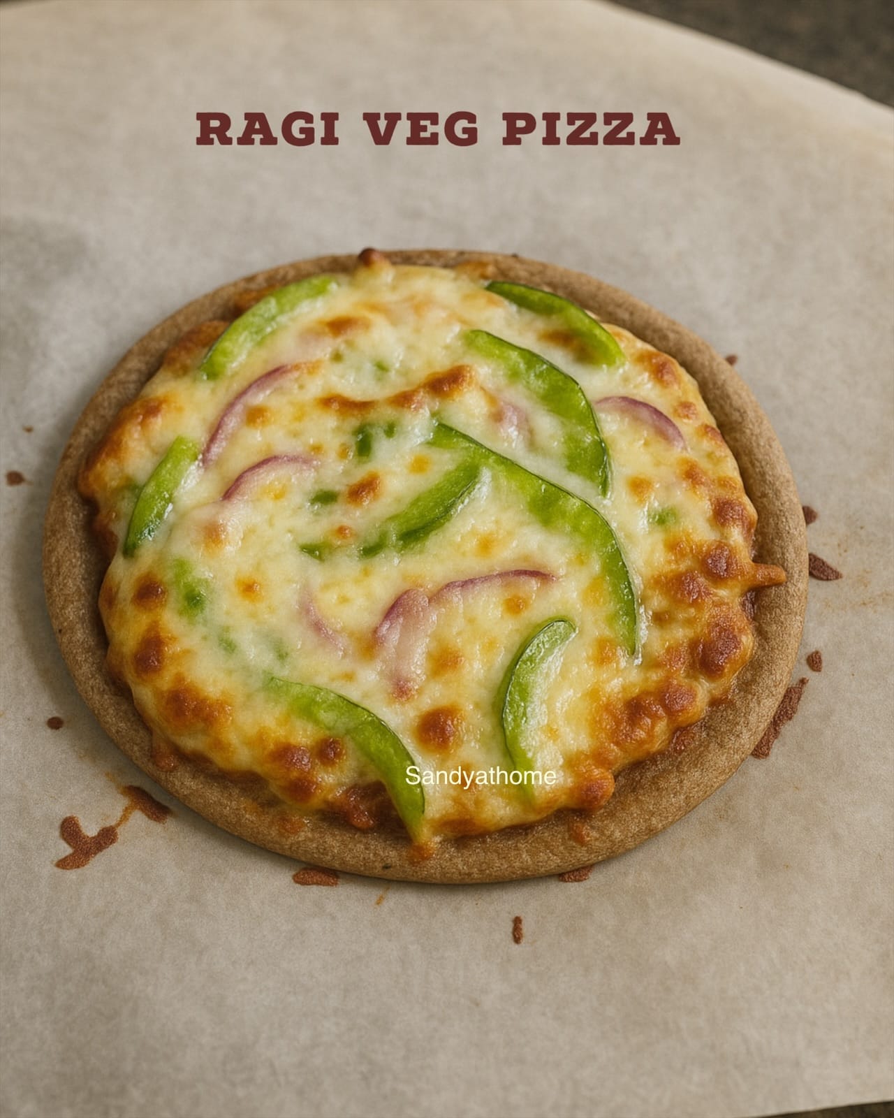 ragi wheat veg pizza