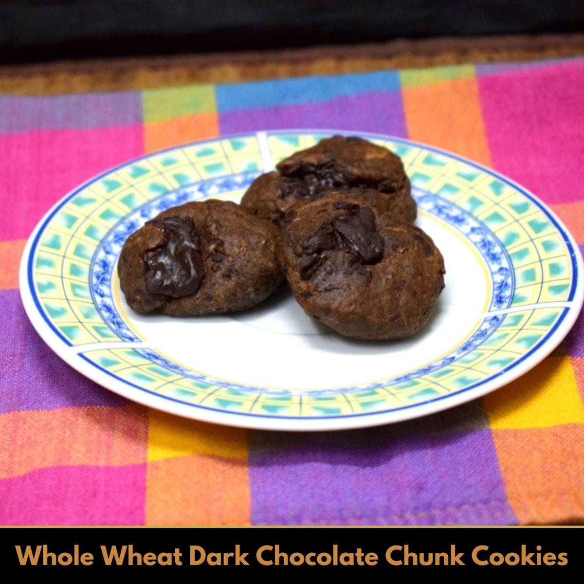 Whole Wheat Dark Chocolate Chunk Cookies Featured Image