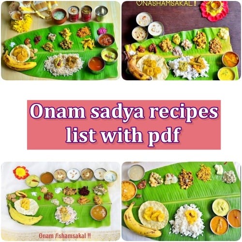 onam sadya recipes
