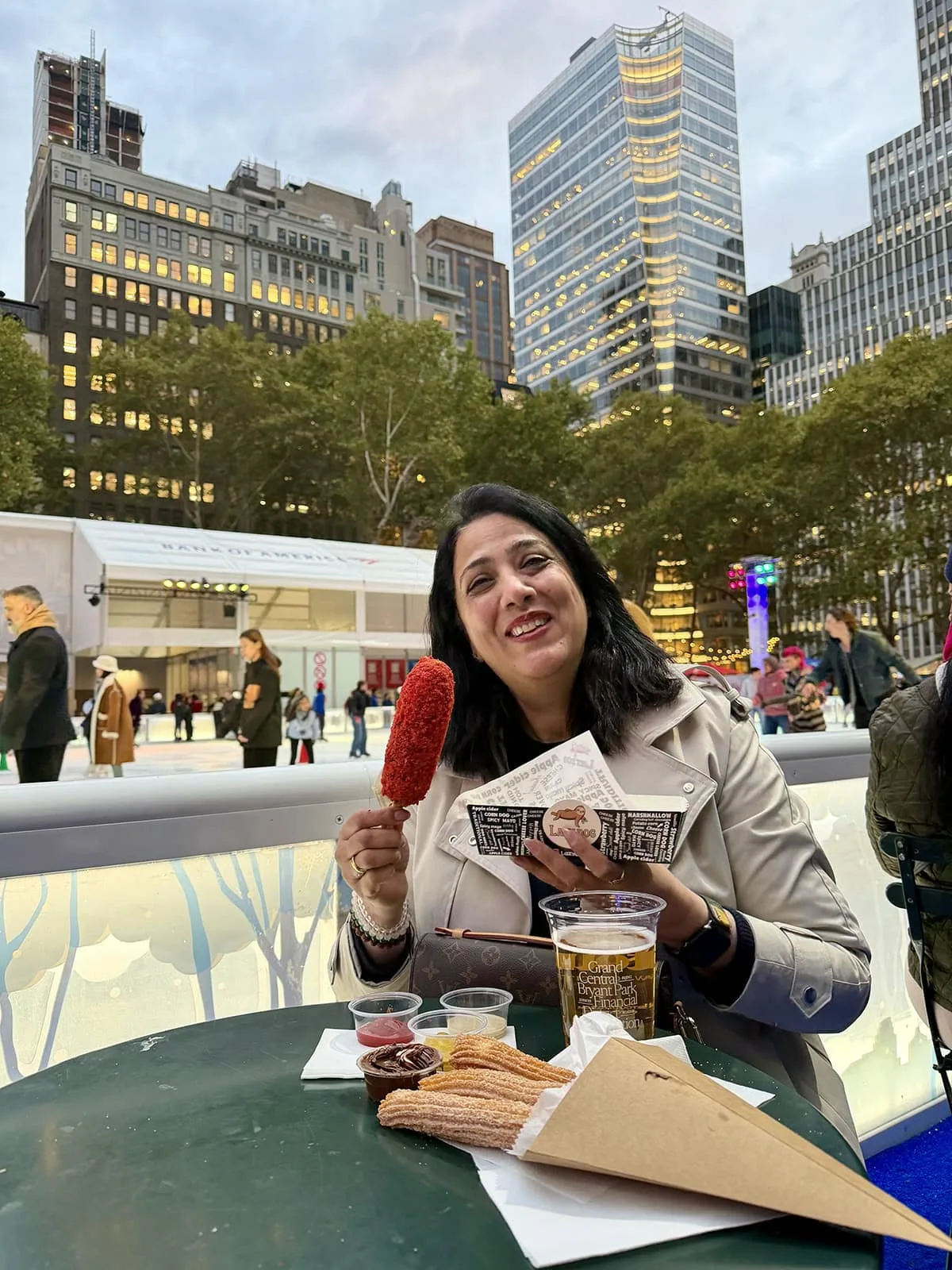 Rekha Kakkar in Bryant Park Winter Village Bank of America jpg