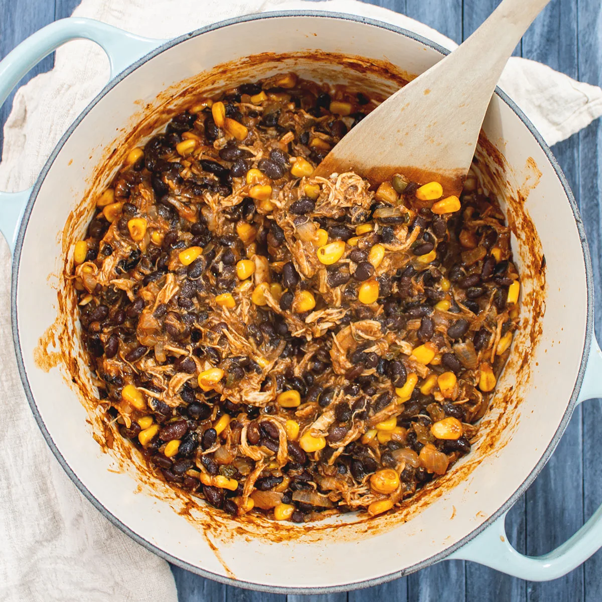 Black Bean and Corn Chili with Shredded Chicken gog jpg