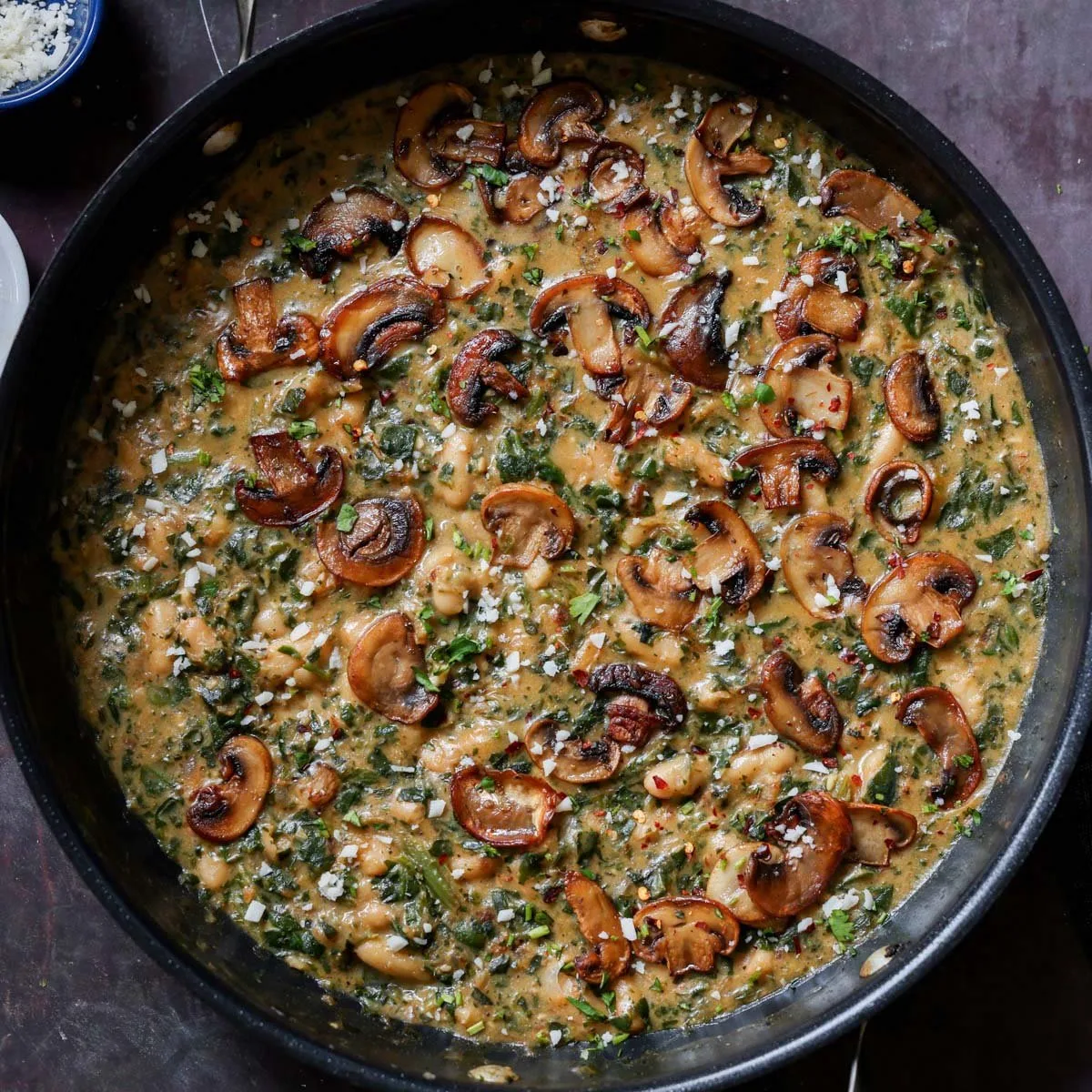 Spinach Mushroom Beans jpg